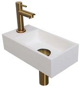 INK Versus Fonteinpack - Polystone - links fonteinkraan - designsifon - afvoerplug - incl bevestiging 1805142