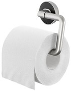 Tiger Carv Toiletrolhouder - zonder klep - geborsteld RVS/zwart 800223