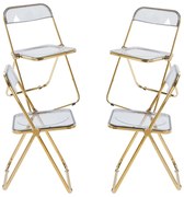 Pak 4 Tamy Goud Stoelen