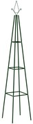 vidaXL Plantenklimrekken 2 st 35x35x195 cm ijzer donkergroen