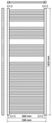 Haceka Sahara handdoek radiator 162x59cm wit