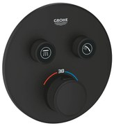 Grohe Grohtherm SmartControl thermostaat met 2-weg omstelling rond phantom black - zwart mat