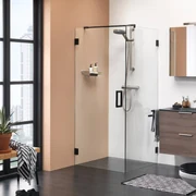 JUNGBORN Douchecabine SETTE Rechthoek Met Vouwdeur Helder Glas Incl Antikalk 100 X 80 Cm Chroom