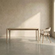 Moderne Eettafel Licht Eiken 180 X 90 Cm - 180 X 90cm.
