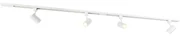Modern 1-fase railsysteem met 4 Spot / Opbouwspot / Plafondspots wit - Jeana Modern GU10 Binnenverlichting Lamp