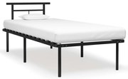 vidaXL Bedframe metaal zwart 90x200 cm