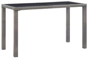 vidaXL Tuintafel 123x60x74 cm poly rattan antraciet