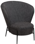 Dan-Form Orbit Loungestoel Met Hoge Rugleuning Boulce Raven Zwart