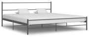 vidaXL Bedframe metaal grijs 180x200 cm