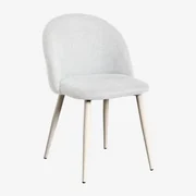 Kana Deluxe Eetkamerstoel Beige – Crème & Stof Gebroken Wit - Sklum