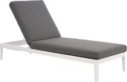 Lifestyle Garden Furniture Mateo Ligbed Met Kussen Wit/carbon Aluminium Wit
