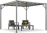 Antraciet terraspergola Paros 3x3m Tuinpunt