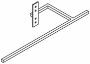 Vasco handdoekbeugel long tbv alu radiatoren wit structuur 118370100000600