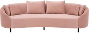 Goossens Bank Ragnar roze, stof, 3,5-zits, modern design