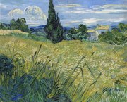 Kunstreproductie Green Wheat Field with Cypress (1889), Vincent van Gogh