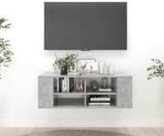 vidaXL Tv-wandmeubel 102x35x35 cm spaanplaat betongrijs