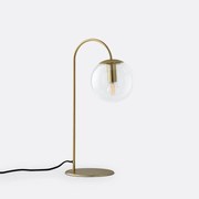 Tafellamp in messing en glas, Moricio