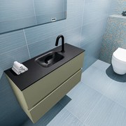 Mondiaz Ada 80cm toiletmeubel army met wastafel urban midden 1 kraangat