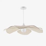 Benavid Plafondlamp Ø75 Cm & Linnen En Katoen Beige – Crème - Sklum