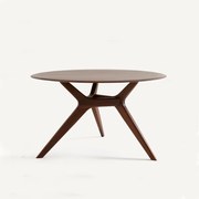 Ronde tafel in  massief notenhout, Maricielo