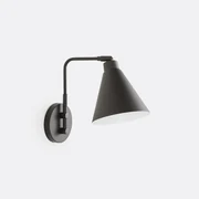 Wandlamp in metaal met verstelbare arm, Hiba