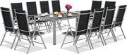 Garden Point aluminium tuinmeubelen met grote Polywood Verona tafel voor 12 personen