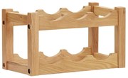 vidaXL Wijnrek voor 6 flessen 37x21x21 cm massief eikenhout