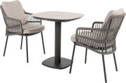 Manolo Alicante bistro dining tuinset 75x75x75 cm 3 delig antraciet Taste 4SO