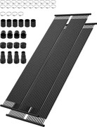 VEVOR Solar Pool Heater, 2,75 x 20 ft HDPE Solar Pool Panel (2 Pack) - Duurzaam en weerbestendig, met complete accessoires, Universeel Solar Pool Panel - Verhoogt de watertemperatuur, voor bovengrondse en ingegraven zwembaden