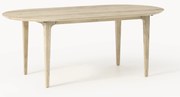 Ovale eettafel Archie van eikenhout, 200 x 100 cm