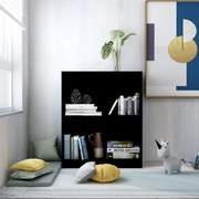 vidaXL Boekenkast 60x24x74,5 cm bewerkt hout zwart