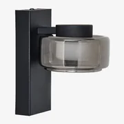 Led Buitenwandlamp In Metaal En Glas Valideri Zwart - Sklum