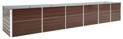 vidaXL Plantenbak verhoogd 480x80x77 cm gegalvaniseerd staal bruin