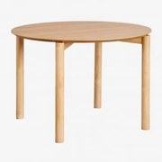 Ronde Eettafel Ø110 Cm In Mdf Munden Eikenhout - Sklum