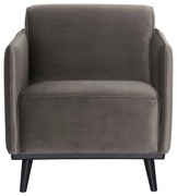 BePureHome Statement Fluwelen Fauteuil Met Arm Taupe