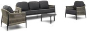 Stoel en Bank Loungeset 5 personen Rope Taupe  Coco Lucia/Rimini
