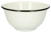 Schaal, emaille, zwart/wit,Ø 17 cm