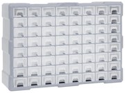 vidaXL Organiser met 64 lades 52x16x37,5 cm