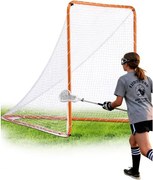 VEVOR Lacrosse Doel, 1,80 x 1,80 m lacrosse net, stalen frame lacrosse trainingsapparatuur voor in de achtertuin, draagbaar lacrosse doel met draagtas, snel en eenvoudig op te zetten, perfect voor training