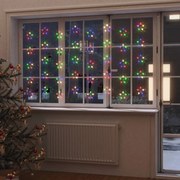 vidaXL Lichtsnoergordijn sterren met 200 LED's 8 functies meerkleurig