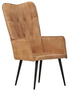 vidaXL Fauteuil canvas bruin