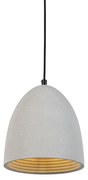 Moderne hanglamp zwart met grijs beton - Eton Modern E27 rond Binnenverlichting Lamp