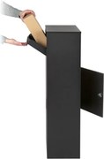 Famiflora pakketbrievenbus BLOC met cijferslot - mat zwart - 105 x 39 x 27 cm - topkwaliteit!