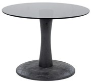 By-Boo Boogie Ronde Salontafel Mangohout En Glas 55 Cm Zwart - 55 X 55cm.