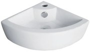 GO by Van Marcke Hera handenwasser hoekmodel 44x31,5x12,6 cm porselein wit 1 kraangat TR4299