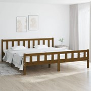 vidaXL Bedframe massief hout honingbruin 160x200 cm