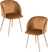 Set 2 Velt Fluwelen Stoelen