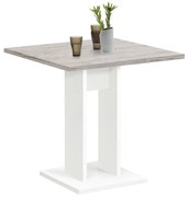 FMD Eettafel 70 cm zandeikenkleurig en wit