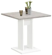 FMD Eettafel 70 cm zandeikenkleurig en wit