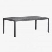Rectangular Tuintafel 210x100 Cm Van Aluminium Marti Grijs – Grafiet - Sklum